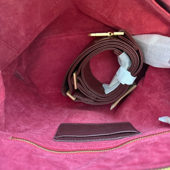 Hammitt Daniel Medium Satchel Cherrywood Leather Brushed Gold - Picture 5 of 8